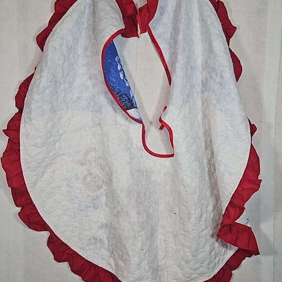 Vintage House of Lloyd Playful Pets Tree Skirt Christmas Santa Chipmunks - Picture 5 of 6